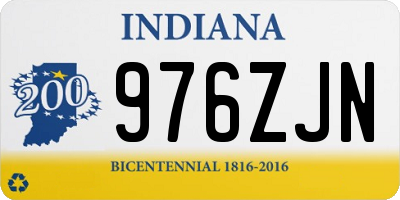 IN license plate 976ZJN