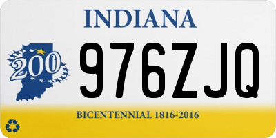 IN license plate 976ZJQ
