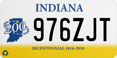 IN license plate 976ZJT