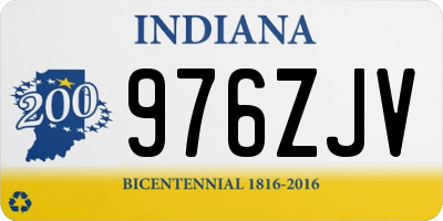 IN license plate 976ZJV