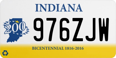 IN license plate 976ZJW