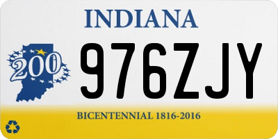 IN license plate 976ZJY