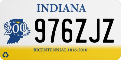 IN license plate 976ZJZ