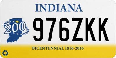 IN license plate 976ZKK