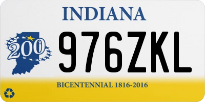 IN license plate 976ZKL