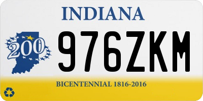 IN license plate 976ZKM