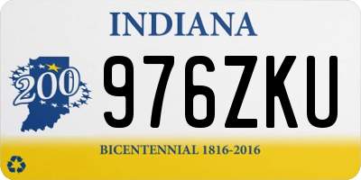 IN license plate 976ZKU