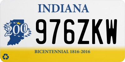 IN license plate 976ZKW