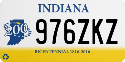 IN license plate 976ZKZ