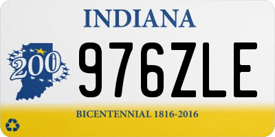 IN license plate 976ZLE