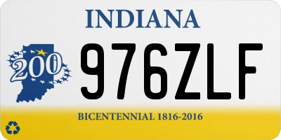 IN license plate 976ZLF