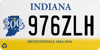 IN license plate 976ZLH