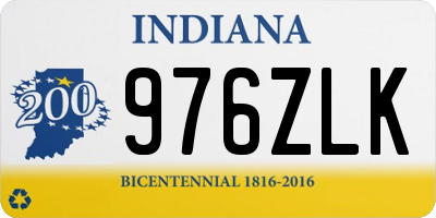 IN license plate 976ZLK