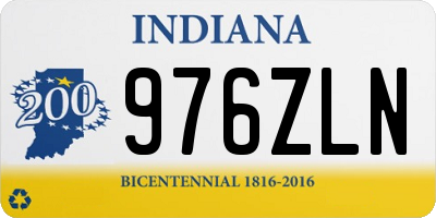 IN license plate 976ZLN