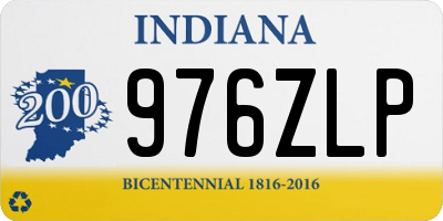 IN license plate 976ZLP
