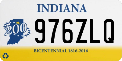 IN license plate 976ZLQ