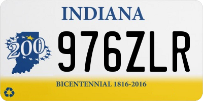 IN license plate 976ZLR
