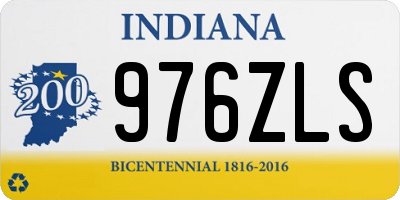 IN license plate 976ZLS