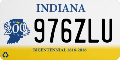 IN license plate 976ZLU