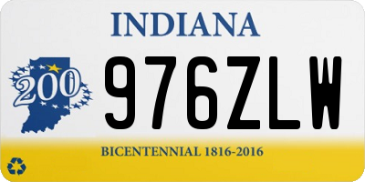 IN license plate 976ZLW