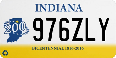 IN license plate 976ZLY
