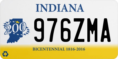 IN license plate 976ZMA