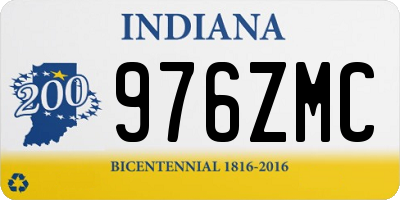 IN license plate 976ZMC