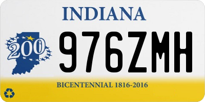 IN license plate 976ZMH