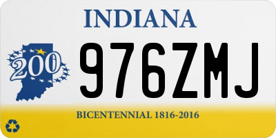 IN license plate 976ZMJ