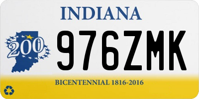 IN license plate 976ZMK