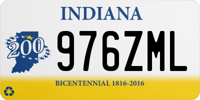 IN license plate 976ZML