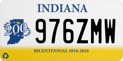 IN license plate 976ZMW