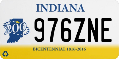 IN license plate 976ZNE