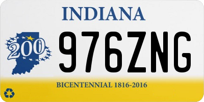 IN license plate 976ZNG