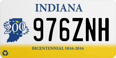 IN license plate 976ZNH