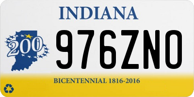 IN license plate 976ZNO