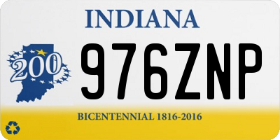 IN license plate 976ZNP