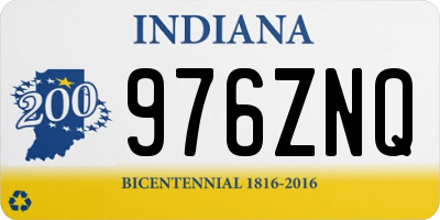 IN license plate 976ZNQ