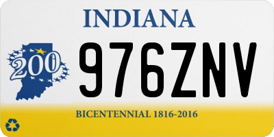 IN license plate 976ZNV