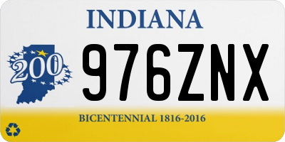 IN license plate 976ZNX