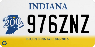 IN license plate 976ZNZ