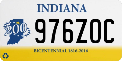 IN license plate 976ZOC