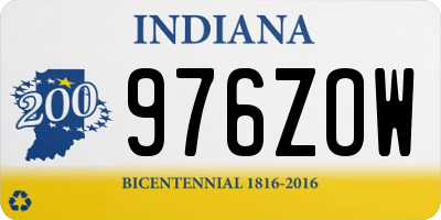 IN license plate 976ZOW