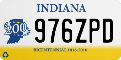 IN license plate 976ZPD
