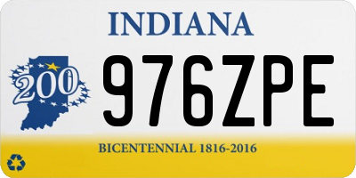 IN license plate 976ZPE