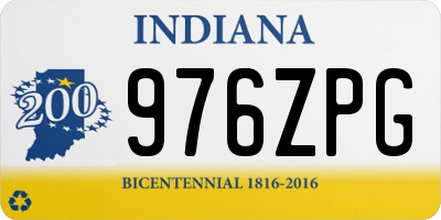 IN license plate 976ZPG
