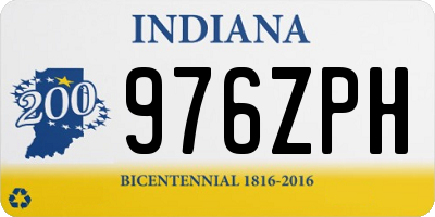 IN license plate 976ZPH