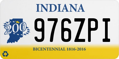 IN license plate 976ZPI