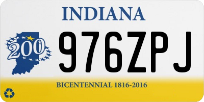 IN license plate 976ZPJ