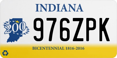 IN license plate 976ZPK
